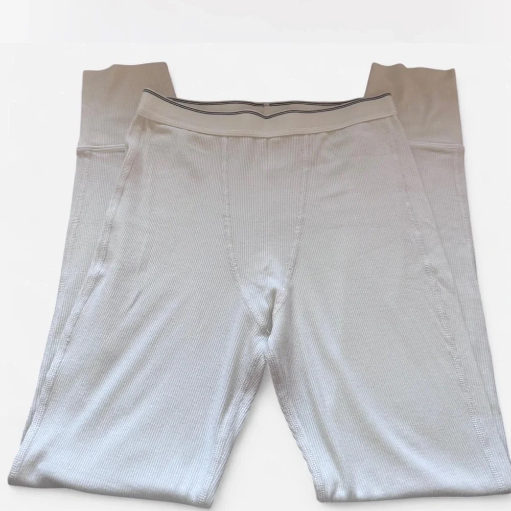 Vintage Joah Brown Cream Ribbed Leggings thermal - Picture 7 of 8